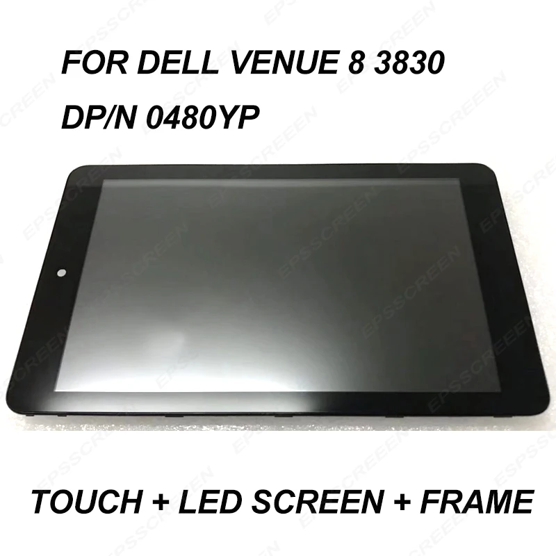 8 INCH REPLACE for Dell VENUE 8 3830 0480YP 0338RT 082N44LCD Touch Screen Panel  digitized frame bezel display Assembly