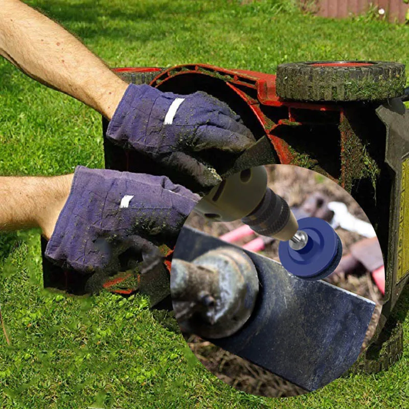 Zjcostol Mesin Pemotong Rumput Rautan Universal Bor Pisau Pemotong Rumput Sharpener Grinding Lebih Cepat Rotary Alat Berkebun