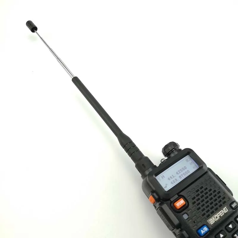 Antena de ganho telescópica e extensível para Baofeng, SMA-F Rod, UHF, 400-470MHz, UV 5R, UV 82, BF 888S, Walkie Talkie, TYT DMR Ham CB Radio