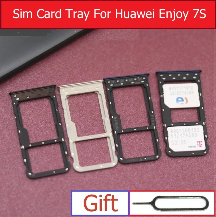 

& SIM Card Reader For Huawei Enjoy 7S FIG-AL00 AL10 TL00 TL10 Sim & Memory Slot Tray Holder Adapter Accessory Replacement