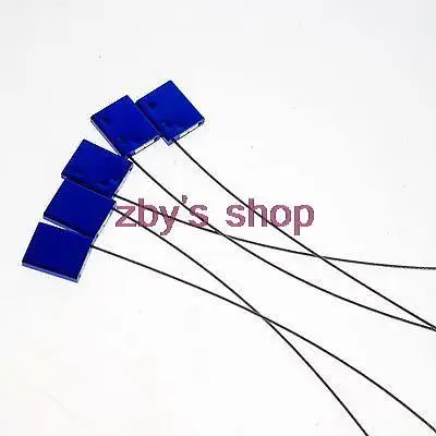 Blue 1.5mm Dia. Aluminum Alloys Lock Body Wire Lead Seal Used Container Tanker 15 Pcs