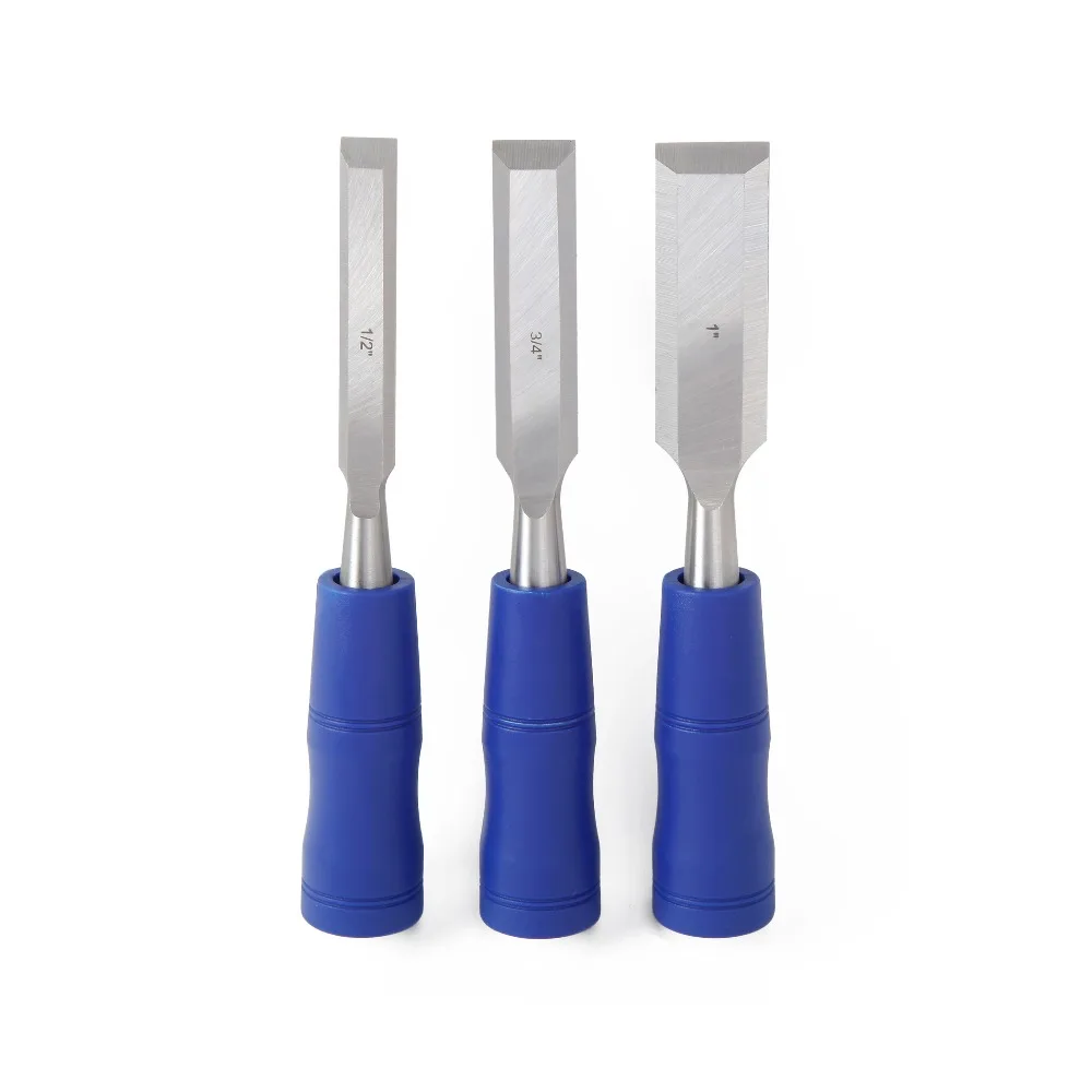 WORKPRO 3 PCS Chisel Set Carving Wood Chisel Tempered Steel Blade for Woodworking