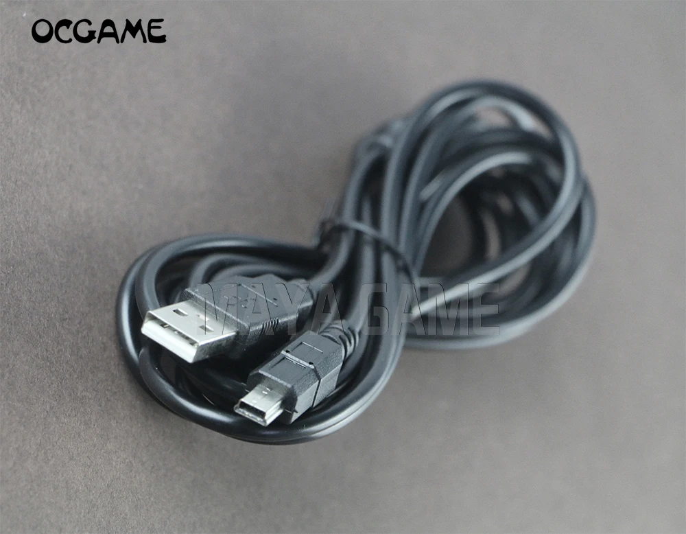 OCGAME 5pcs 100cm 180cm 300cm Black USB Charging Cord Game Data Charger Cable for Playstation 3 PS3 Controller