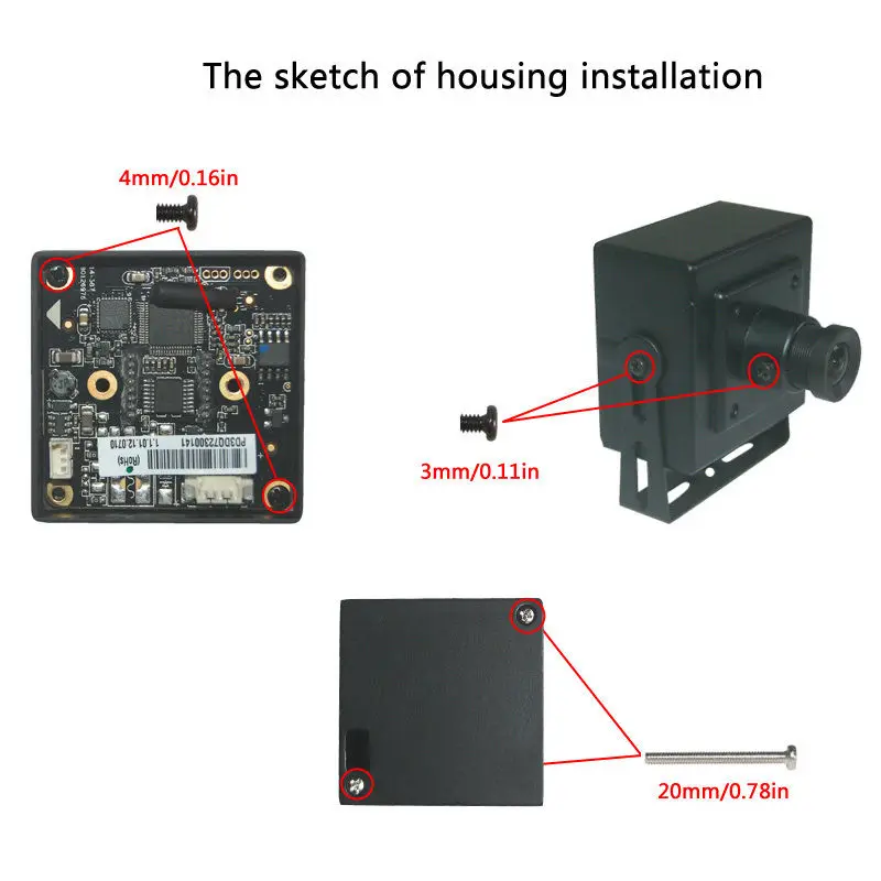 CCTV Metal Mini Box obudowa kamery/etui dla sony ccd 38x38 AHD 1080P kamera IP PCB (bez soczewki płytka kamery) rejestrator systemu nadzoru