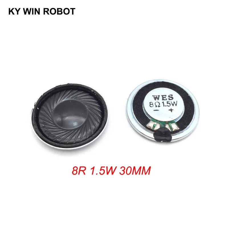 

2pcs/lot New Ultra-thin Mini speaker 8 ohms 1.5 watt 1.5W 8R speaker Diameter 30MM 3CM thickness 5MM