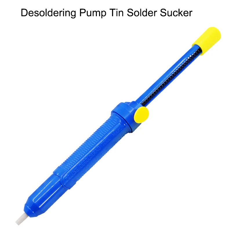 New Tin Solder Sucker Desoldering Gun Antistatic Soldering Iron Pen with 5 pcs Suckers For Welding Repair Desoldering Pumps