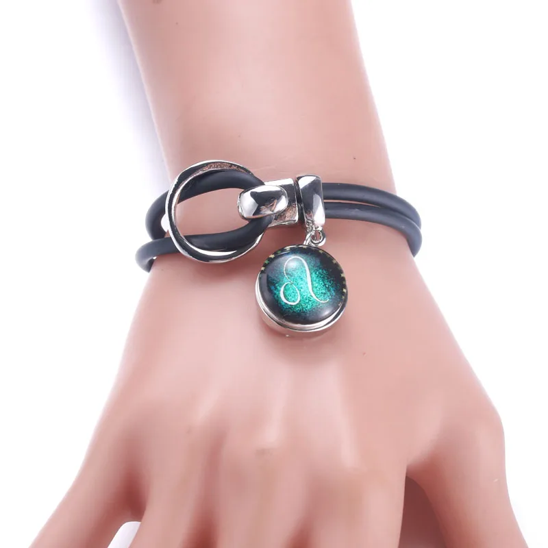 New Black 18mm Snap Button Bracelet & Bangles High Quality Rubber Bracelets For Snap Jewelry 5484