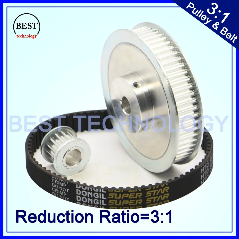 

Timing Belt Pulley 5M Reduction 3:1 60teeth 20teeth shaft center distance 80mm Engraving machine accessories - belt gear kit