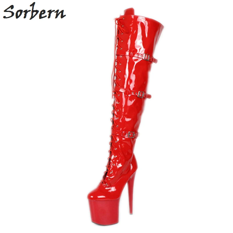 

Sorbern Over Knee High Boots Ladies Custom Thigh High Boots For Slim Legs High Heeled Crossdresser Shoes 20Cm Extreme High Heels