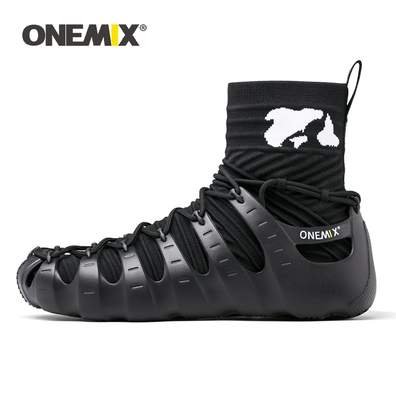 ONEMIX-zapatos romanos para mujer, zapatillas de plataforma, calcetines, sandalias de Gladiador, transpirables, para correr, playa, deportes