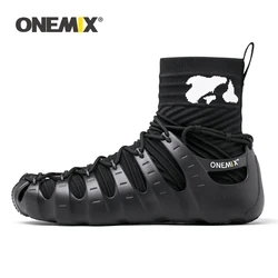 ONEMIX Roman Shoes Women Summer Sneakers Platform Shoes Socks Gladiator Sandals Men Breathable Running Beach Water Sports Shoes