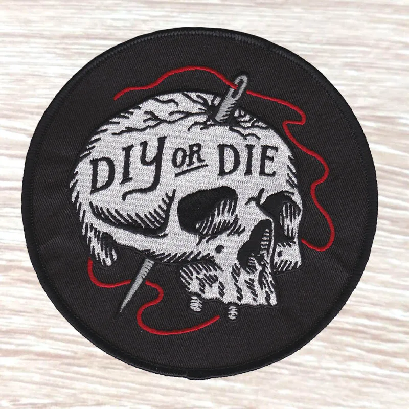 Pulaqi Viking Badge Punk Patch Odin Flag Iron on Patches Compass Rock Skeleton on Backpacks Patches For Clothing DIY Stickers F