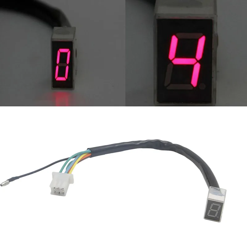 NEW Universal LED Digital Gear Indicator Motorcycle Display Shift Lever Sensor D7YA