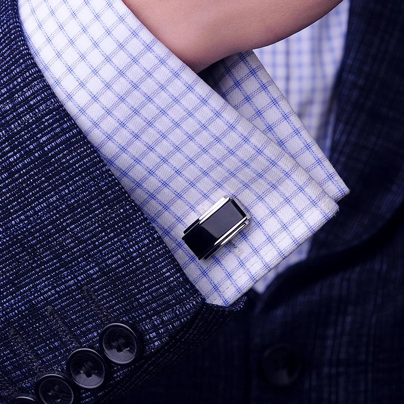 KFLK Jewelry shirt cufflink for mens designer Brand Black Cuff link french Button High Quality Luxury Wedding male guests