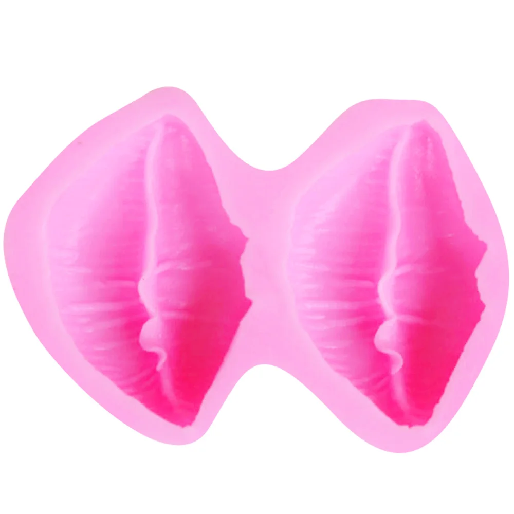 Sophronia M186 2-Hole Lip Mouth Shape Silicone Mold Fondant Decoration Chocolate Candy Sugarcraft Pudding Moulds Cake Tools