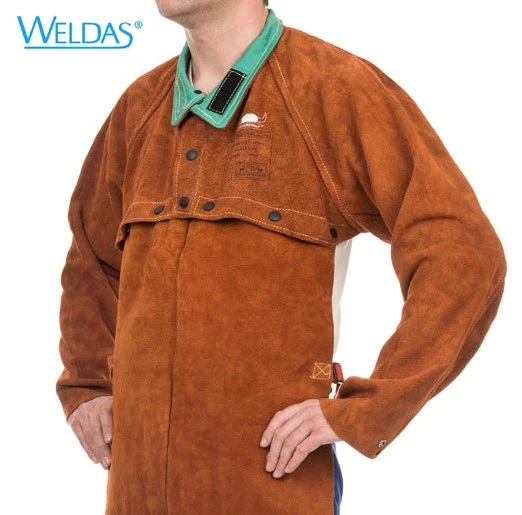 Welding Clothing Split Cow Leather Welder Apron Jackets Fire Proof Flame Retardant Weldor Cape Bib