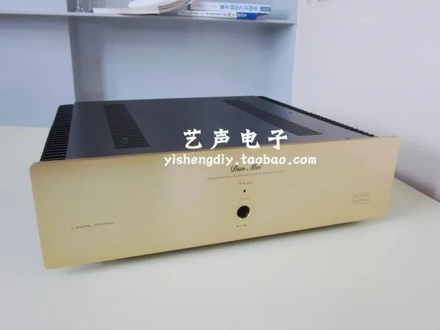 Gabinete diy 430*115*390mm poa220 transistor amplificador chassi/fase traseira amplificador chassi/radiador externo/invólucro amplificador