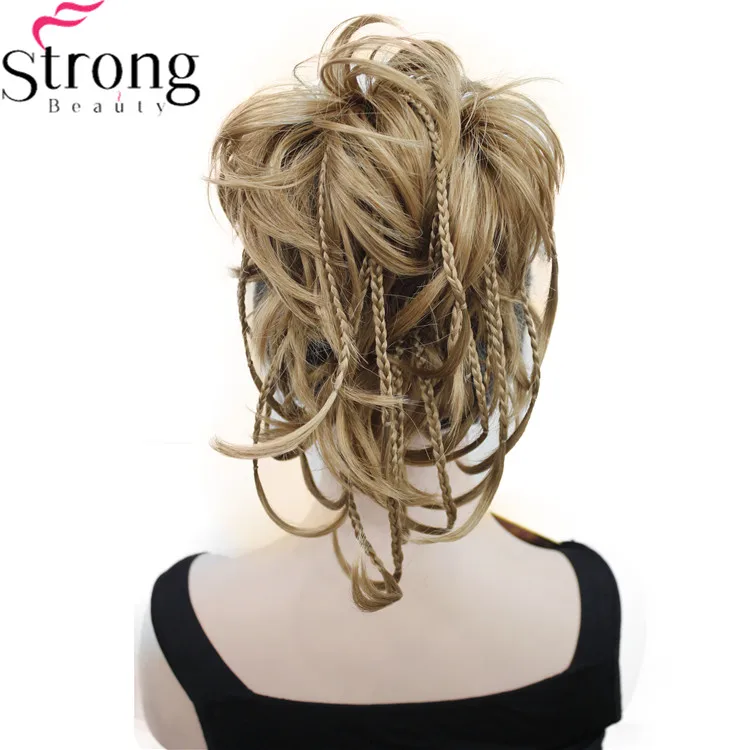 StrongBeauty 12 cali regulowany roztrzepany kucyk do przedłużania włosów syntetyczna treska z pazurem szczęki WYBÓR KOLORÓW
