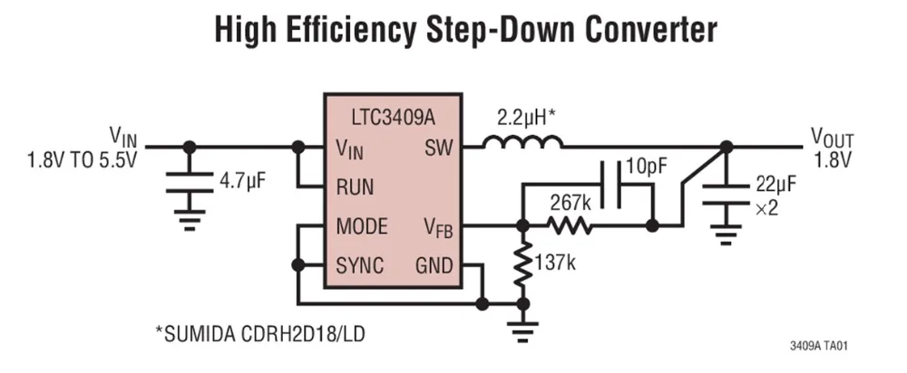 LTC3409 LTC3409AEDD LTC3409AIDD - 600mA Low VIN Buck Regulator in 3mm * 3mm DFN