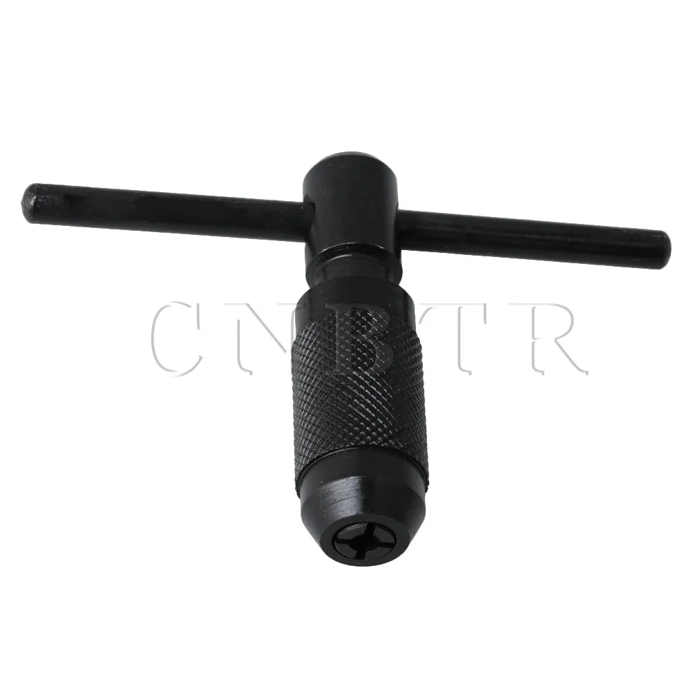 CNBTR Black M2.0-M4.0 Adjustable Range Adjustable T-Handle Ratchet Tap Holder Wrench