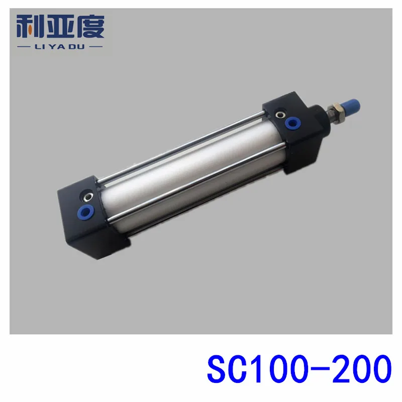 

SC100 * 200 стержень из алюминиевого сплава стандартный цилиндр SC100X200 пневматические компоненты 100 мм диаметр 200 мм ход