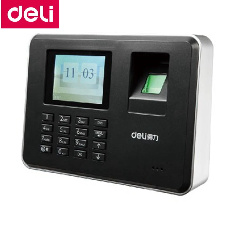 Deli 3946 Fingerprint recognition Time recording Attendance machine USB flash drive storage time machine shipping free