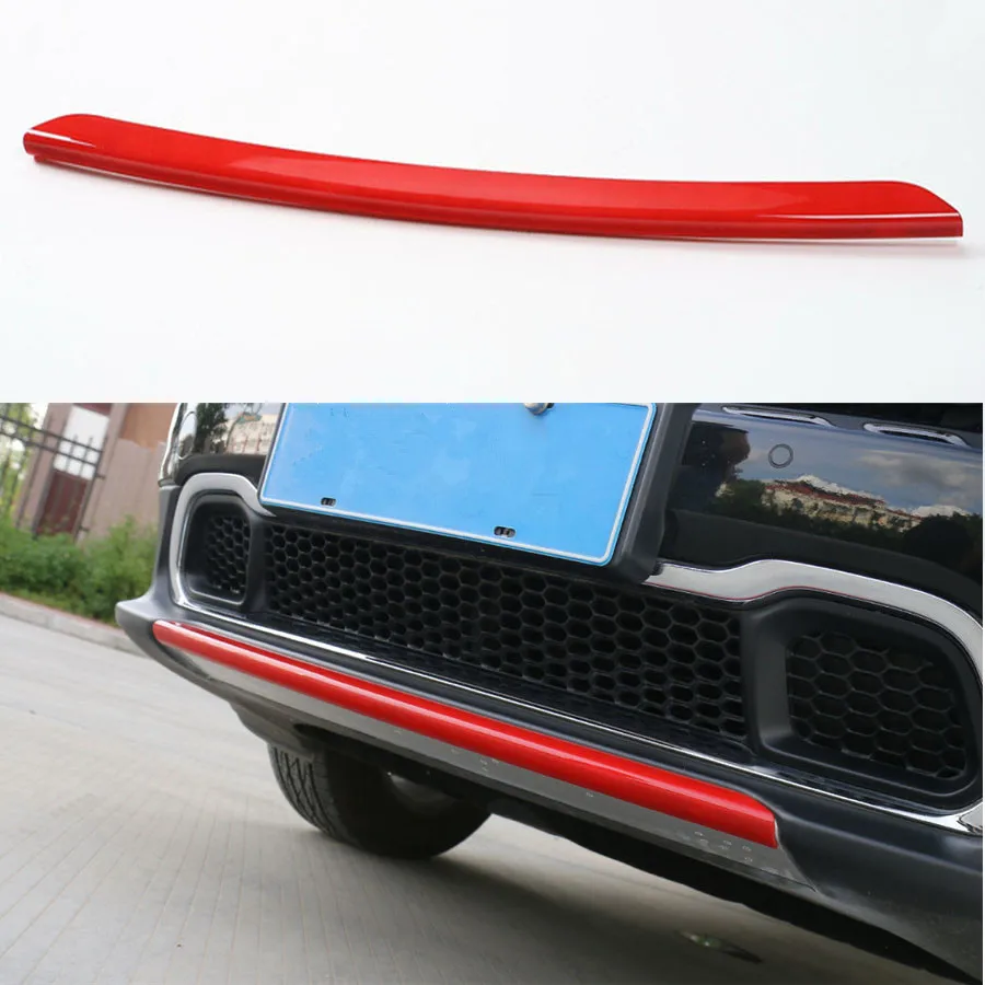 For Jeep Cherokee 2014-2016 ABS Exterior Car Styling Front Bumper Decorative Strip Sticker Cover Trim Molding