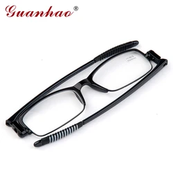 Guanhao Fashion Ultralight Rotate Foldable Reading Glasses Portable Slim TR90 Frame Men Women Hyperopia Presbyopia Eyeglasses