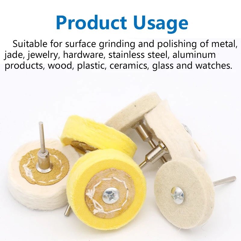 1pcs Polishing Polish Buffing Wheel T Type Grinding Head Cloth Dremel Wheel  Grinder Brush For Rotary Abrasive Tools Accessories