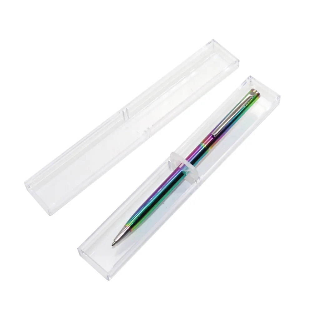 1.0mm Colorful Stainless Steel Ballpoint pen Additional Pen Case (Gift: 1 pc Blue Refill) New brand Student Stationery