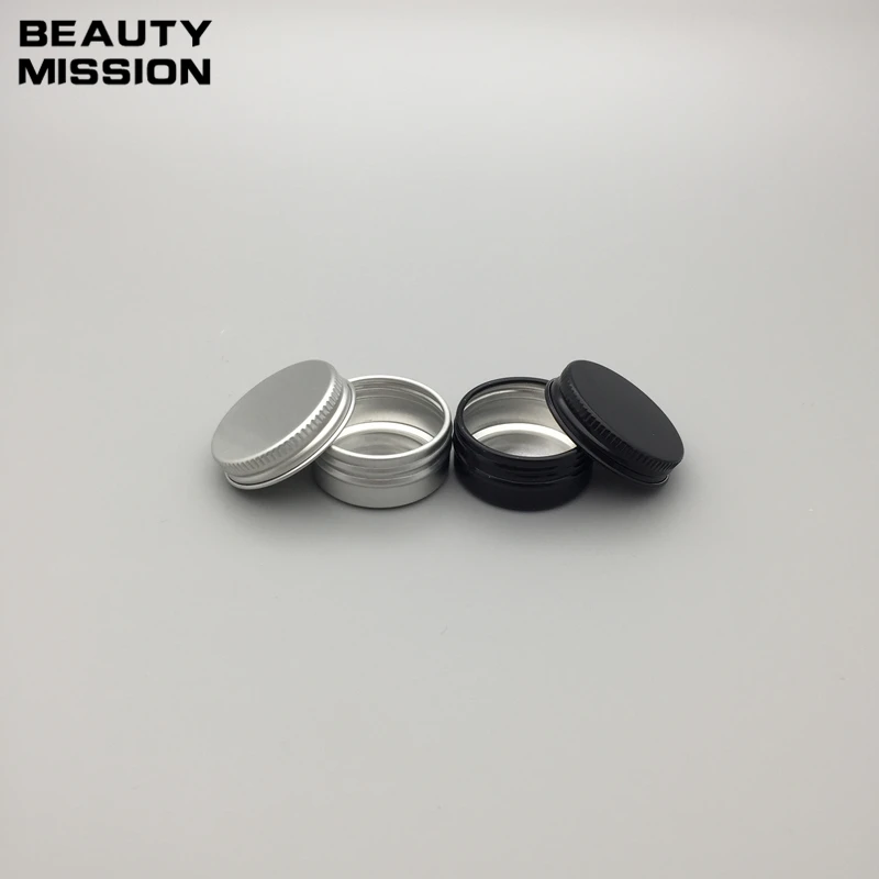 100pcs 10g Mini back Aluminum jar cream sample tin 10cc cosmetic lip balm container small metal pot ,aluminum bottles wholesale