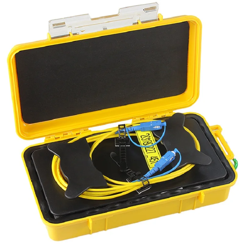 SC UPC 500m/1/2KM Singlemode otdr launch cable box Fiber Ring-Portable OTDR Launch Cable Box OTDR fiber tester extension line