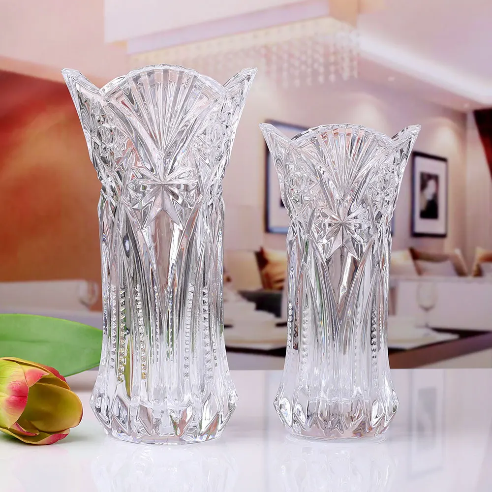 

Little cabbage transparent glass vase Fuguizhu hydroponic Lily imitation crystal glass simple modern fashion