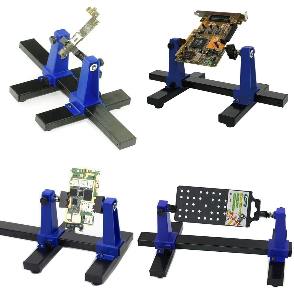 Adjustable Printed Circuit Board Holder Frame PCB Soldering and Assembly Stand Clamp Repair Tool 360 Degree Rotation