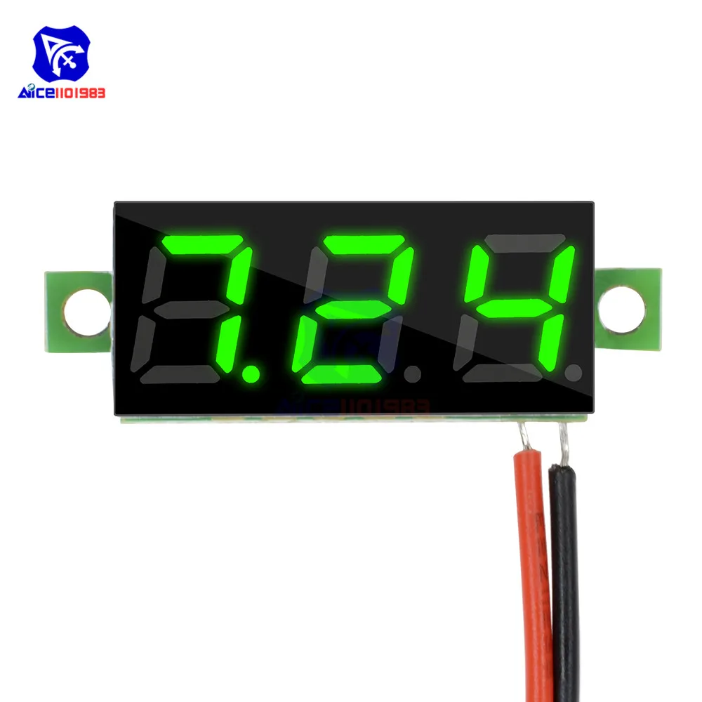 0,28" Mini-Voltmeter LED-Digitalröhren-Voltmeter Spannungsmesser Panel-Tester Detektor 2-Draht 5 Farben Verfügbar DC 5 -12V – Detail 8