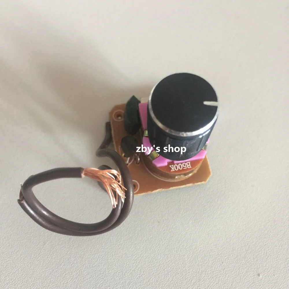 500K Bedroom Knob Adjustable Light Controller Dimmer Switch w Potentiometer