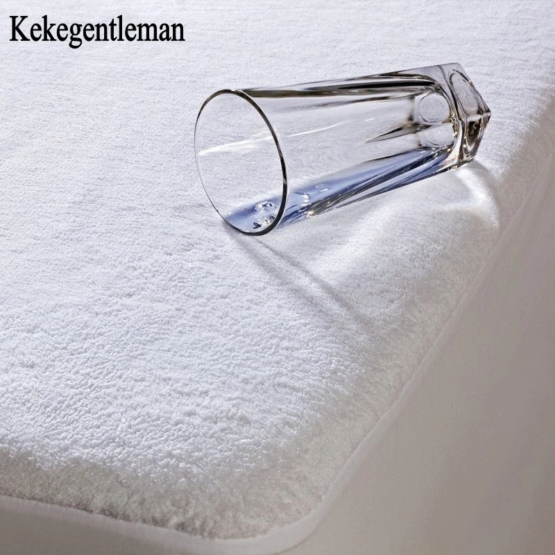 160X200cm Waterproof Mattress Cover Luxury Terry Cloth Mattress Protector Sheet On Elastic Offer Drop Shipping Kekegentleman