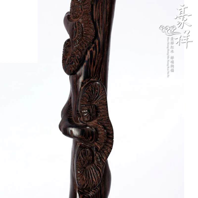 Chicken wing wooden crutches the elderly of Ganoderma lucidum wood head walking stick staff aged mahogany cane civilization-line