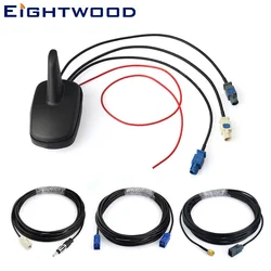 Eightwood 자동차 DAB + FM + GPS 결합 안테나 상어 지느러미 지붕 마운트, 증폭 공중, 차량 트럭 SUV 라디오 스테레오 헤드 유닛