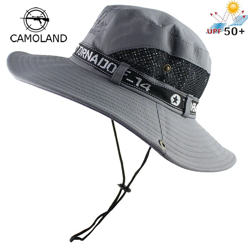 

UPF50+ Sun Hat Men Mesh Bucket Hat Women Summer Fishing Hiking Cap Wide Brim UV Protection Flap Hat Breathable Beach Cap Outdoor
