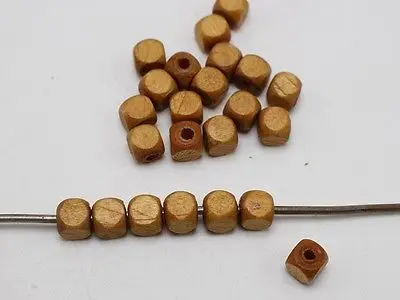 500 pcs Natural Look Cube Wood Beads Wooden Beads Spacer 6X6mm