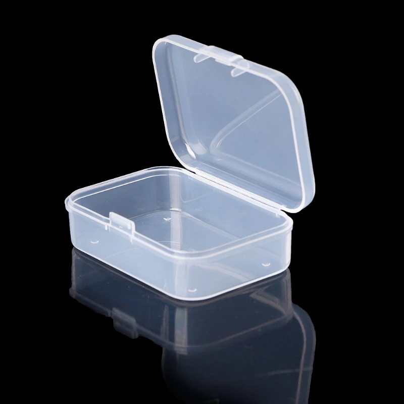 Rectangle Plastic Storage Case Collection Box Jewelry Container Business Card Box Hardware Tool Accessories Organizer Holder