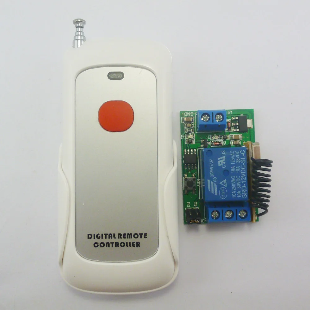 

1 Pcs DC 12V Relay Wireless Remote Control RF Switch On/off Switch +1 Pcs 1 CH Relay Delay Time Timer