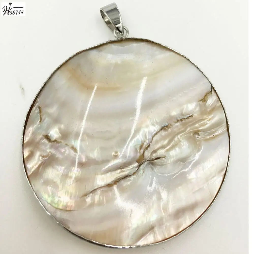 Beautiful jewelry Mother of pearl Shell  Women Men Pendant Bead PWFH588b