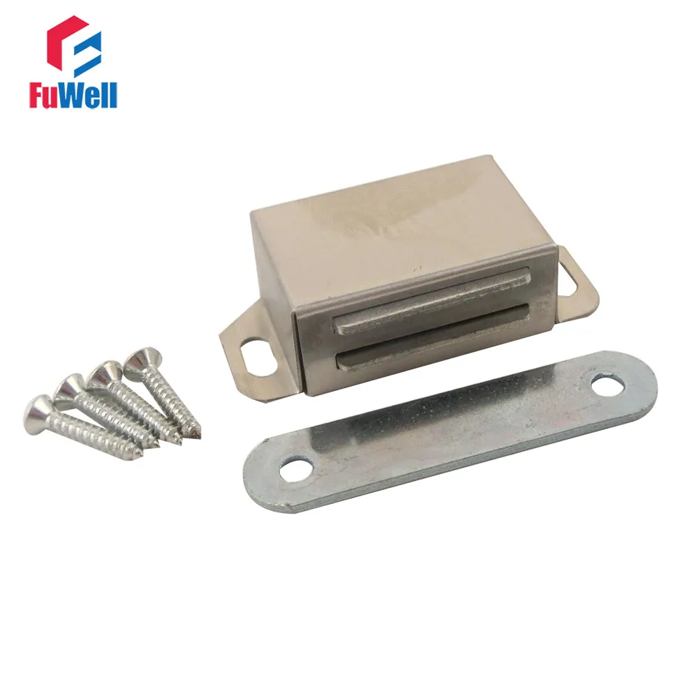 4 pz Porta In Acciaio Inox Cattura 52mm Magnetico Door Catches Fermacorda e ganci Armadio Cabinet Più Vicino Porta Tampone Ammortizzatore