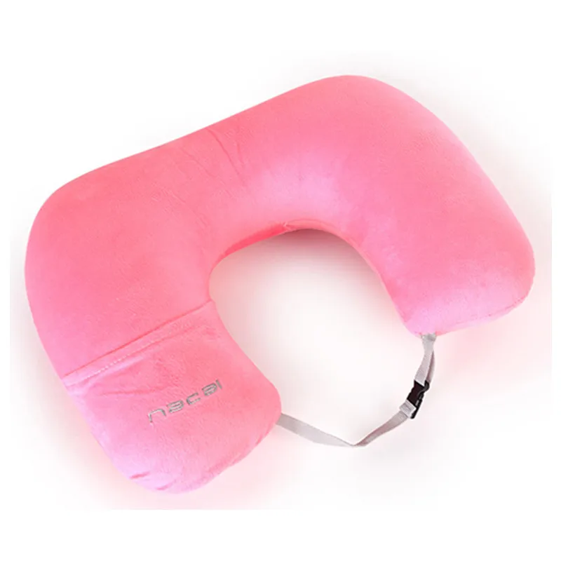 1Pcs Travel Air inflatable Neck Pillow Massager U Shape Portable Neck Pillow Airplane Office Rest Car Travel Pillow HealthCare