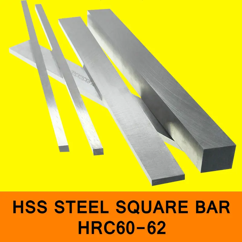 HSS Steel Plate HRC60 to HRC62 Steel Sheet Turning Tool High Speed Steel Rectangular HSS Steel Bar Lathe Tool CNC Milling Cut