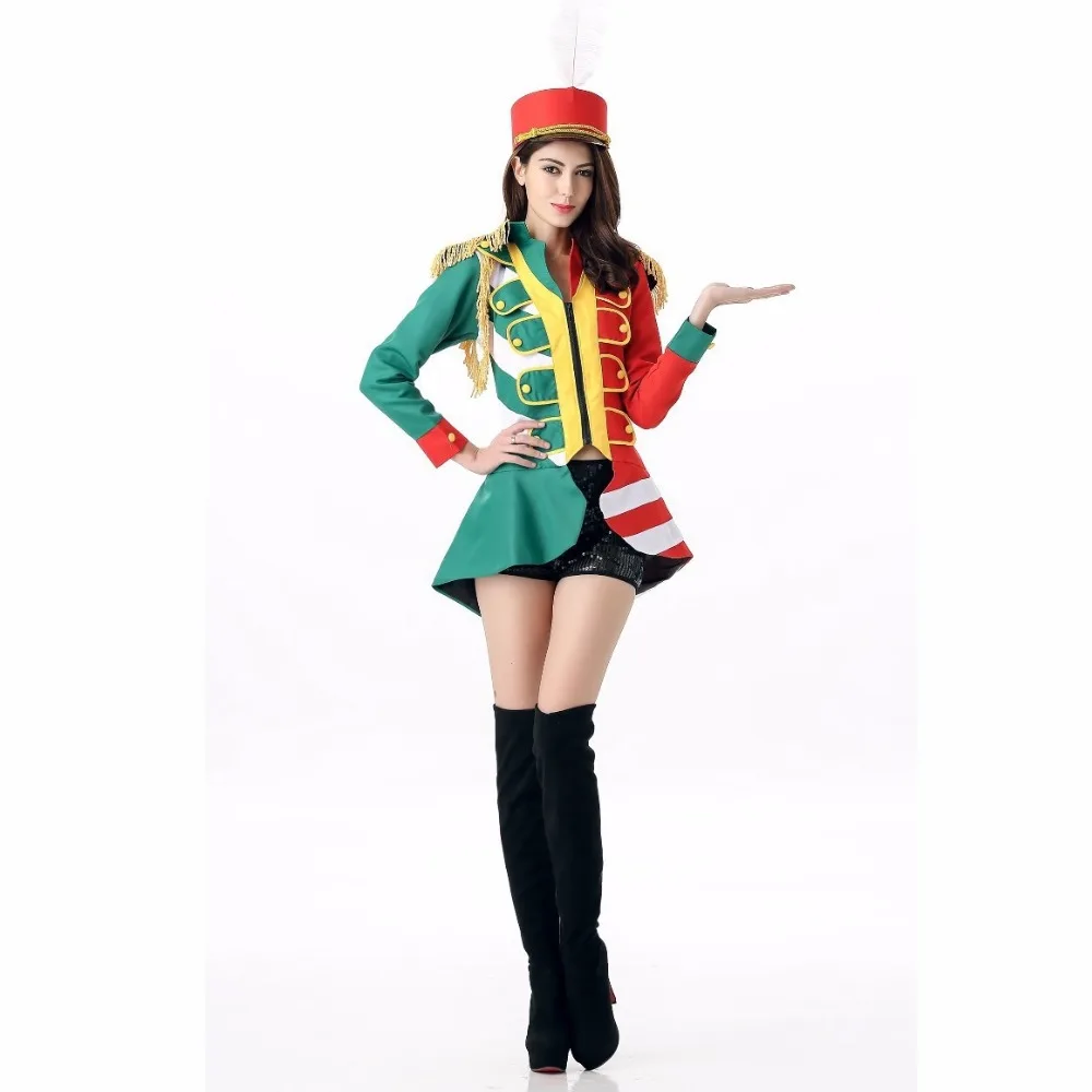 Costume Cosplay Honour Guard Sexy Uniforms Role Play Halloween Jazz Performance Stage Dancewear Drum Band Clothing