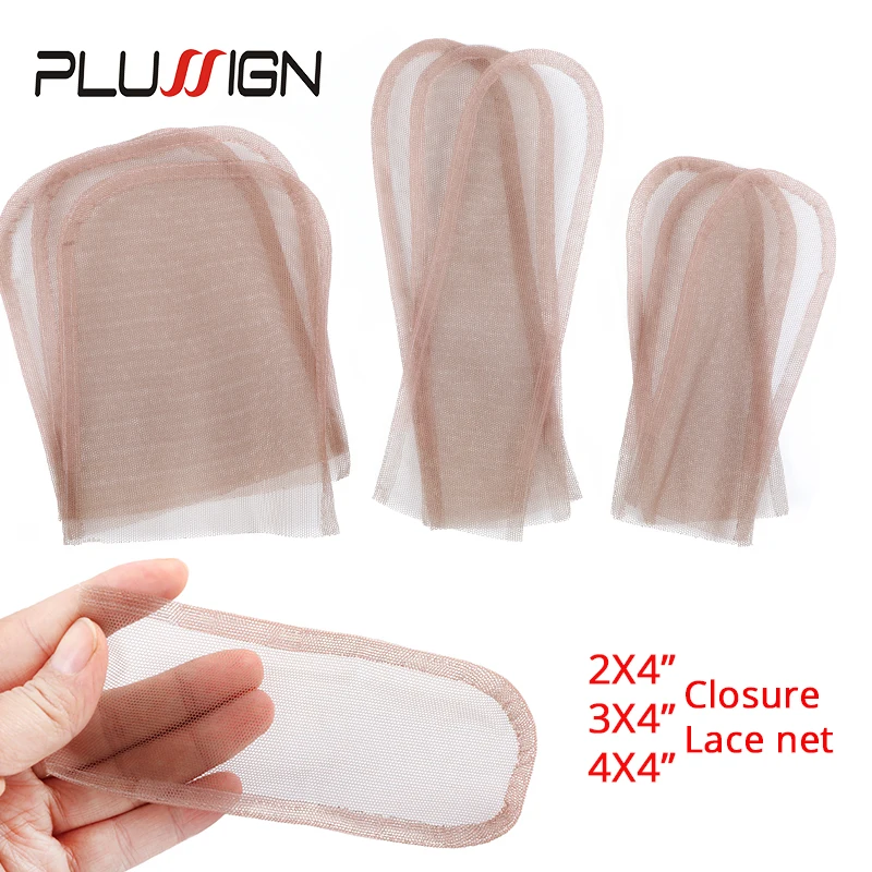 

Popular Plussign 2X4/2X6/4X4 Soft, Thin, Light Swiss Lace Net Lace Closure Net For Diy Wigs Cap Making Sewing Weaving 1Pcs/Lot