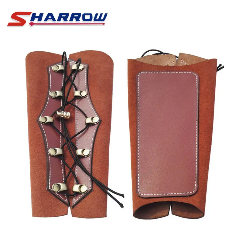 1 Piece Brown Arm Guard Archery Arm Safety Protection Turn Fur Material For Hunting Shooting Sports Safety Gear